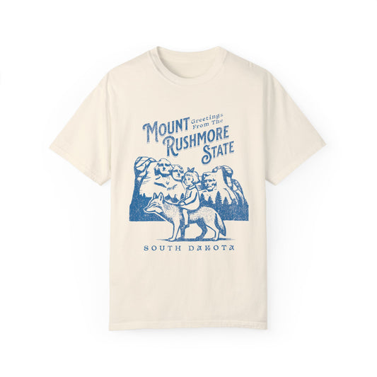 Mount Rushmore State Comfort Colors Tee, South Dakota Tshirt, Eclectic Unisex Garment-Dyed Tee, Vintage Style Shirt for National Park