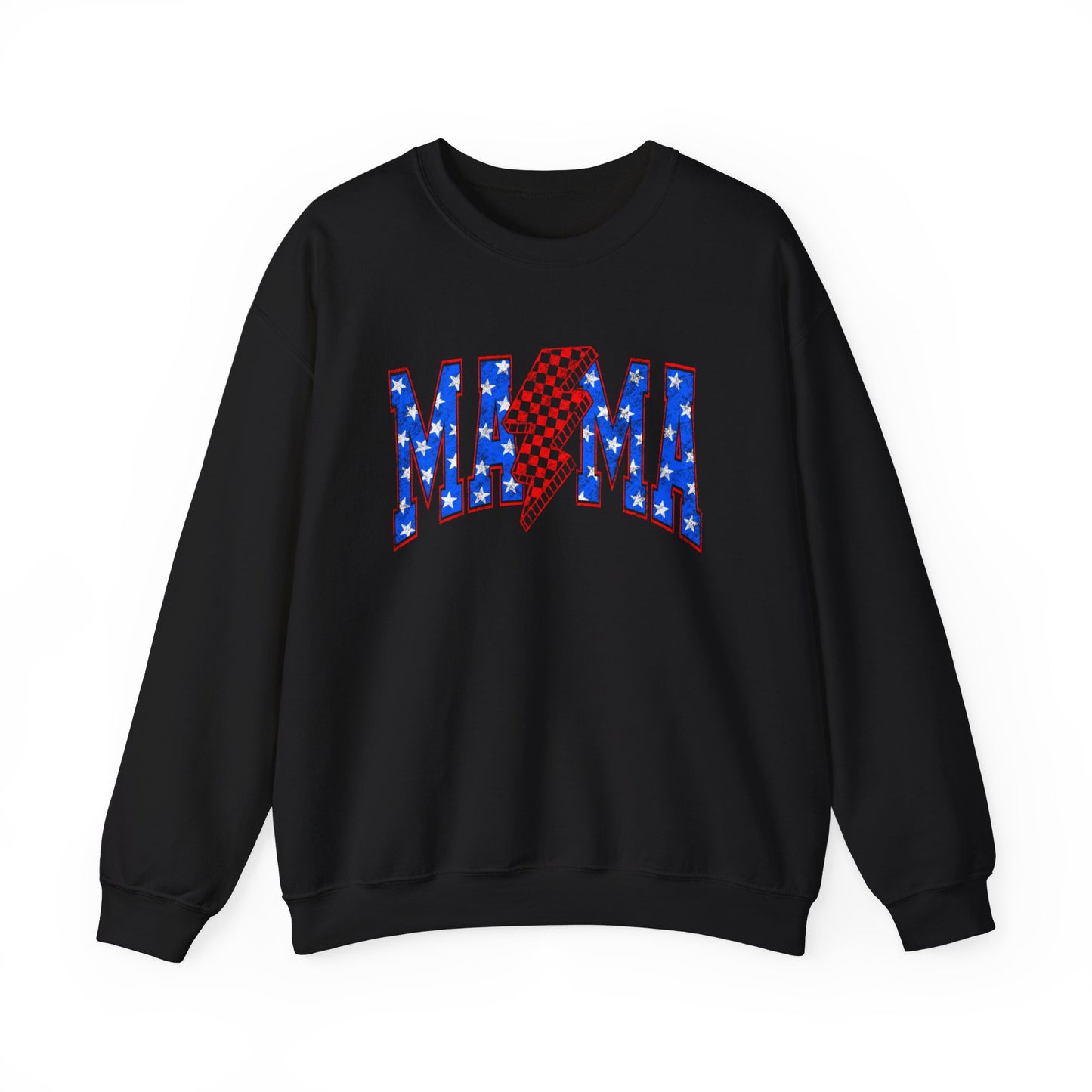 Patriotic Mama Sweatshirt, 4th of July Crewneck, Red White & Blue Band Tee Pullover for Mom