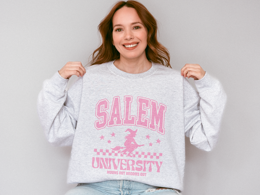 Salem University Crewneck, Subtle Girly Halloween Sweatshirt