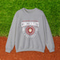 Crewneck Sweatshirt with Cincinnati Baseball Graphic in Red and White. National League 1881 Sports Department