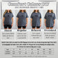 A size chart for Comfort Colors 1717 Tshirts.