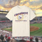 Comfort Colors t-shirt featuring a fun retro baseball mascot character with the text 'Cleveland Baseball Solar Eclipse April 2024.' Perfect for celebrating the upcoming solar eclipse in style while supporting Cleveland's baseball heritage.