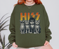 Cat Band Tee Sweatshirt | Funny Cat Crewneck for Cat & Rock Lovers | HISS