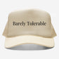 Barely Tolerable EmbroideredTrucker Hat, Simple Bookish Merch, Gift for Book Lovers