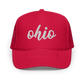 Embroidered Ohio Trucker Hat, Simple Script Ohio Foam trucker hat